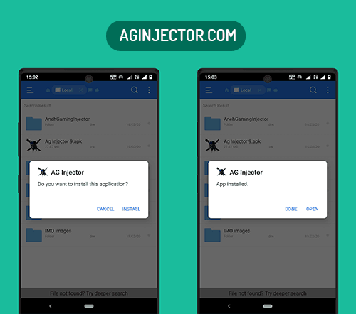 install ag injector apk on android device