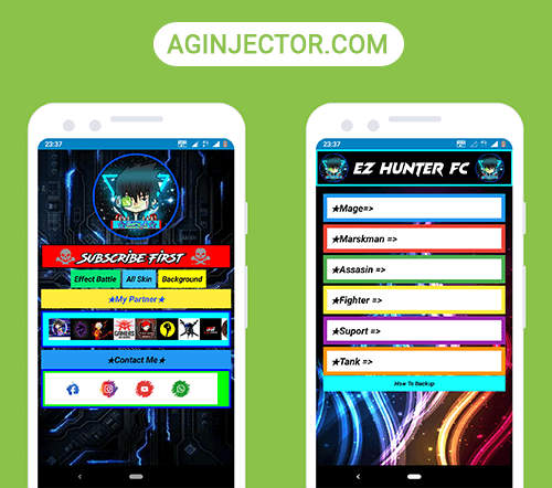 open ez hunter fc app to unlock skins